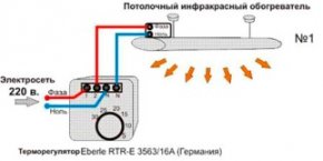 Подключение термостата к инфракрасному обогревателю