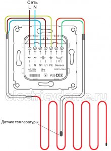 Схема подключения терморегулятора - фото